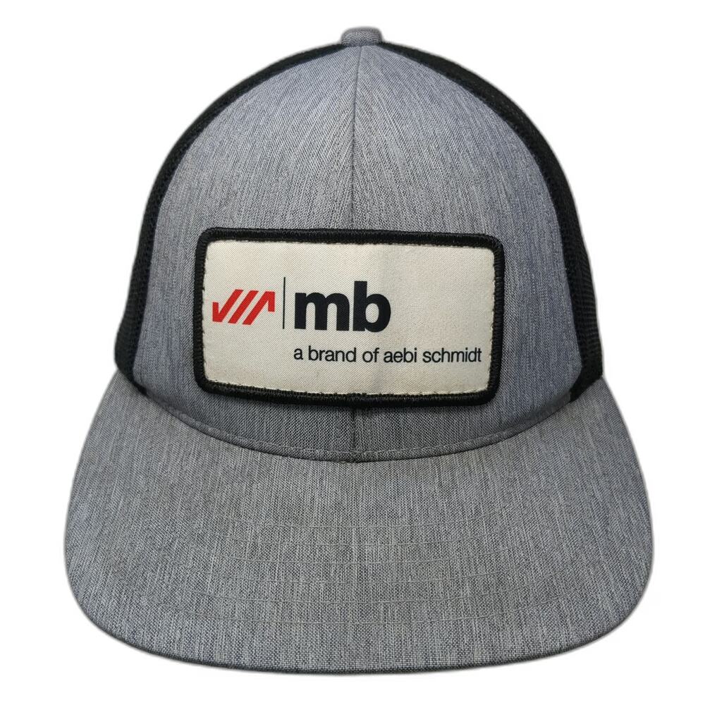 Outdoor Cap Trucker Hat Gray One Size MB Aebi Schmidt Industrial Mesh Snapback